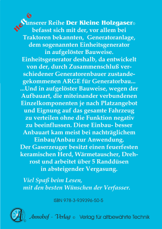 Der Einheitsgenerator in aufgelöster Bauweise Holzgas Pyrolyse-Generator-Anlage Technische Grundlagen, Einbau & Bedienung & Bauteile - Heft 6